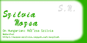 szilvia mozsa business card